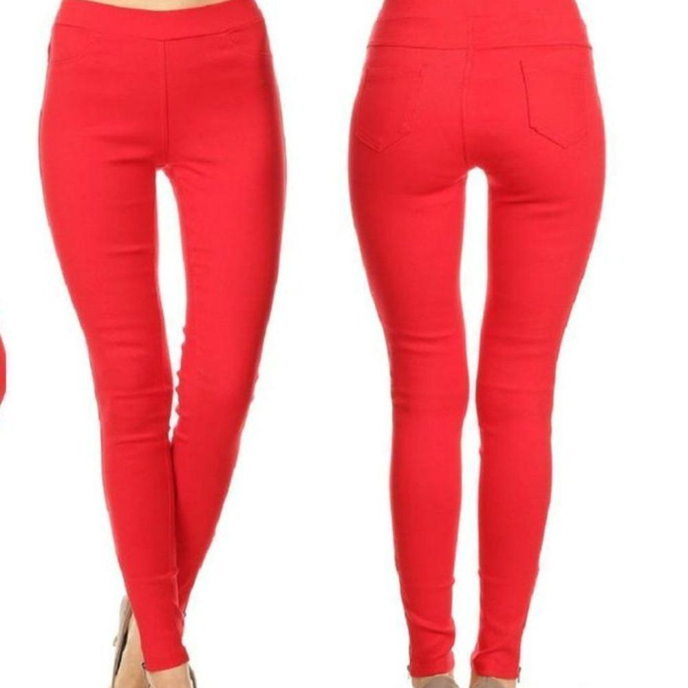 𝅺women's Cotton-Blend Skinny Stretch Jeggings
